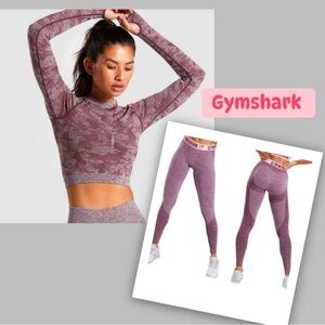 Gymshark Flex Leggings & Gymshark Women's Pink Top